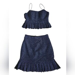 Elegant Blue Skirt Set